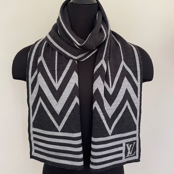 New Louis Vuitton Scarf Dark Gray KARAKOAM Cashmere Stole Wrap - Picture 2 of 7